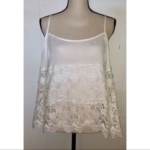 Off shoulder white tee